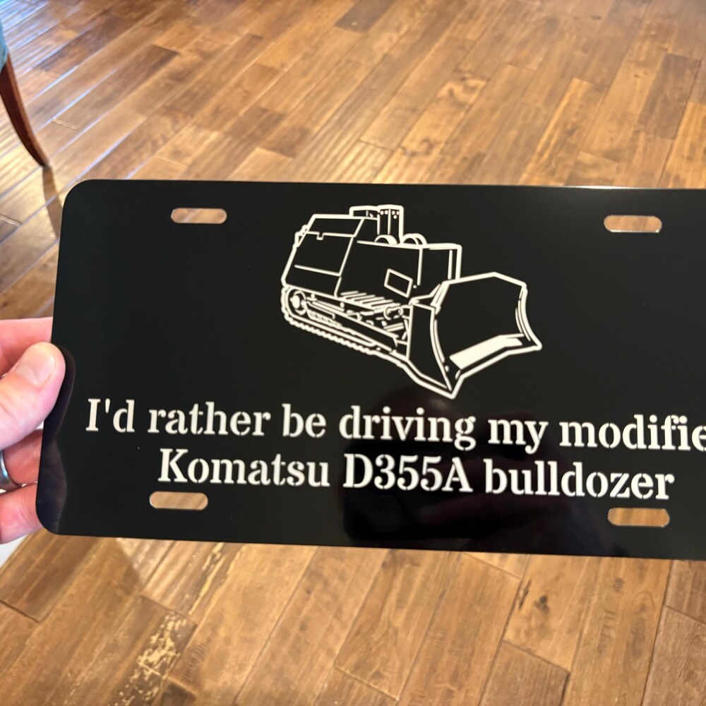 Laser Engraving · Komatsu Bulldozer